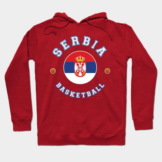 Serbia Basketball Hoodie by CulturedVisuals